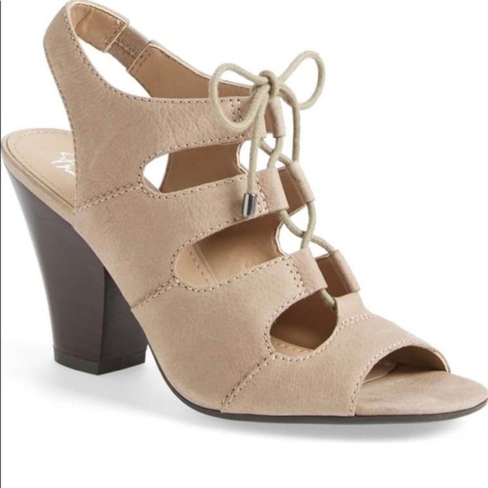 Franco Sarto Talia Lace-Up Slingback Sandals 8.5